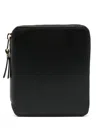 Comme Des Garçons Play Leather Wallet In Black