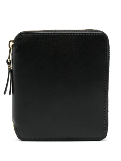 Comme Des Garçons Play Leather Wallet In Black