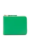 Comme Des Garçons Play Leather Wallet In Green