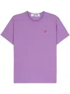 Comme Des Garçons Play Heart-patch T-shirt In Purple
