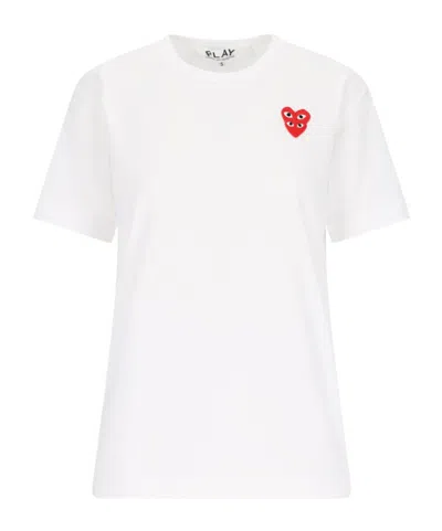 COMME DES GARÇONS PLAY COMME DES GARÇONS PLAY DOUBLE HEART CREWNECK T-SHIRT