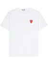 Comme Des Garçons Play Mens Comme Des Garcons Play Overlap-heart Print Cotton-jersey T-shirt In White