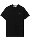 Comme Des Garçons Play Logo-appliqué Cotton T-shirt In Black