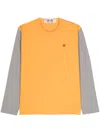 Comme Des Garçons Play Mini Heart-patch T-shirt In Orange