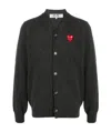 Comme Des Garçons Play Logo Button-down Cardigan In Multicolor