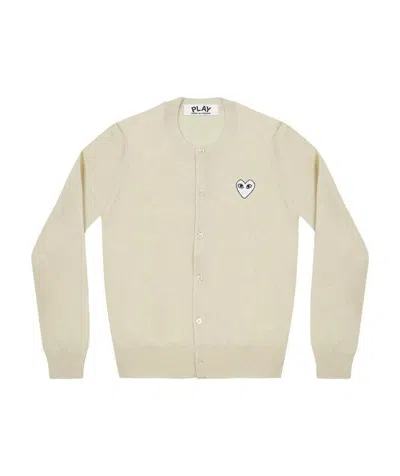 Comme Des Garçons Play Logo Cardigan In Multi