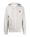 Comme Des Garçons Play Comme Des Garcons Play Pixel Heart Full Zip Hoodie In White