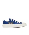 Comme Des Garçons Play Blue Converse Edition Half Heart Chuck 70 Low Sneakers In White