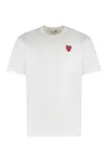 Comme Des Garçons Play Mens Comme Des Garcons Play Overlap-heart Print Cotton-jersey T-shirt