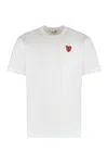 Comme Des Garçons Play Mens Comme Des Garcons Play Overlap-heart Print Cotton-jersey T-shirt In White