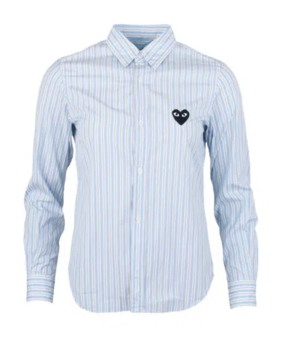 Comme Des Garçons Play Logo Detail Shirt In White