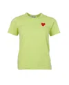 Comme Des Garçons Play Woman T-shirt Light Green Size S Cotton In Green