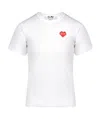 Comme Des Garçons Play Logo Details Short-sleeved T-shirt In White