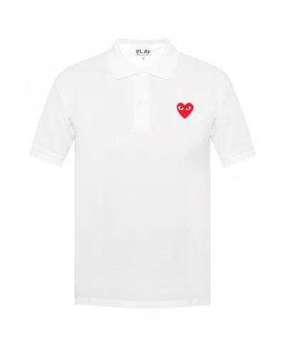 COMME DES GARÇONS PLAY LOGO EMBOSSED POLO SHIRT