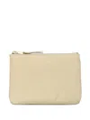 Comme Des Garçons Play Logo-embossed Zipped Coin Purse In Neutral