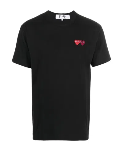 COMME DES GARÇONS PLAY LOGO-EMBROIDERED COTTON T-SHIRT