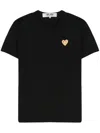 Comme Des Garçons Play Heart Applique Tee In Black