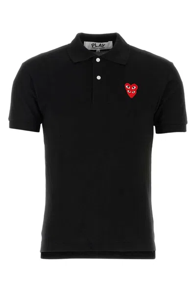 COMME DES GARÇONS PLAY COMME DES GARÇONS PLAY LOGO EMBROIDERED POLO SHIRT