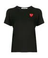Comme Des Garçons Play Comme Des Garcons Play Women's Basic Logo Tee In Black