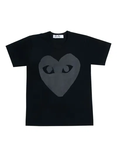 Comme Des Garçons Play Logo Heart-print T-shirt In Black