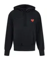 Comme Des Garçons Play Comme Des Garcons Play Black Mens Fit Heart Patch Hoodie In Black