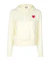 Comme Des Garçons Play Classic-style Hoodie Sweatshirts White In White