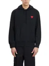 Comme Des Garçons Play Black Hoodie With Heart Logo In Black
