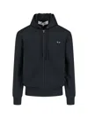 Comme Des Garçons Play Heart Applique Track Jacket In Black  