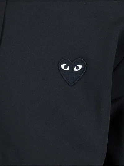Comme Des Garçons Play Logo Hoodie In Black