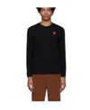 Comme Des Garçons Play Overlapping Heart Long Sleeve T-shirt In Black