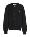 Comme Des Garçons Play Logo-patch Buttoned-up Cardigan In Black