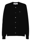 Comme Des Garçons Play Logo-patch Cardigan In Black