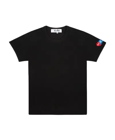 Comme Des Garçons Play Logo-patch Cotton T-shirt In Black