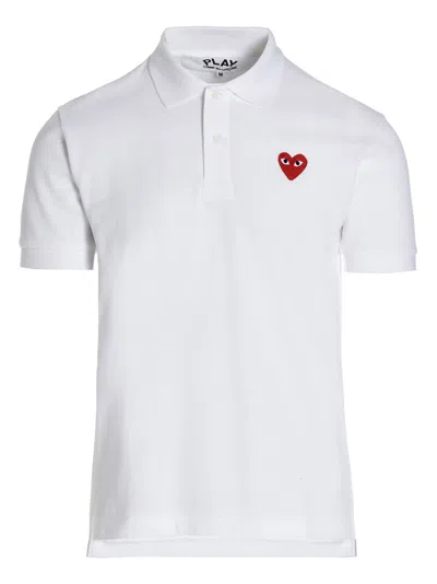 COMME DES GARÇONS PLAY LOGO PATCH POLO SHIRT