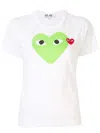 Comme Des Garçons Play Logo-patch Printed T-shirt In White