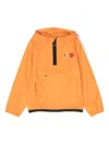 Comme Des Garçons Play Logo-patch Pullover Hooded Jacket In Orange