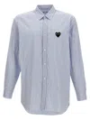 COMME DES GARÇONS PLAY COMME DES GARÇONS PLAY LOGO PATCH STRIPED SHIRT