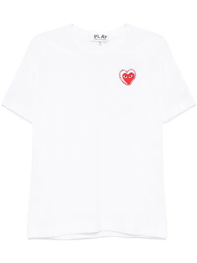 COMME DES GARÇONS PLAY LOGO PATCH T-SHIRT