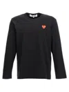 Comme Des Garçons Play Logo Patch T Shirt In Black