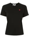 Comme Des Garçons Play Logo-patch T-shirt In Black