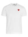 Comme Des Garçons Play Mens Comme Des Garcons Play Overlap-heart Print Cotton-jersey T-shirt In White