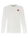 Comme Des Garçons Play White Heart-shaped Patch Long-sleeved T-shirt In White