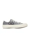 Comme Des Garçons Play Logo Pattern Printed Leisure Sports Shoes In White