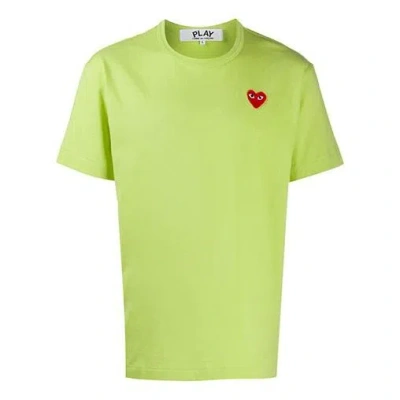 Comme Des Garçons Play Comme Des Garcons Play Logo Pattern Short Sleeve Green