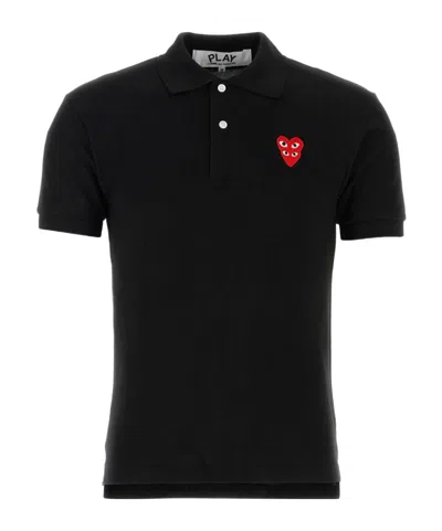COMME DES GARÇONS PLAY COMME DES GARÇONS PLAY LOGO EMBROIDERED POLO SHIRT