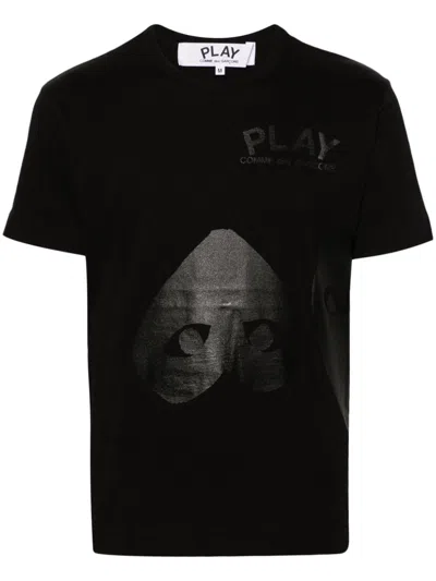 Comme Des Garçons Play T-shirt Mit Logo-print In Schwarz