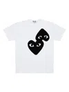 Comme Des Garçons Play Logo-print Cotton T-shirt In White