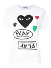 Comme Des Garçons Play Logo-print Short-sleeved T-shirt In White