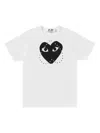Comme Des Garçons Play Logo-print Studded-embellishment T-shirt In White
