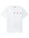 Comme Des Garçons Play Three Hearts T-shirt